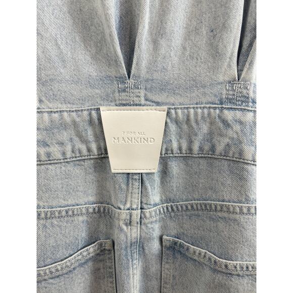 7 FOR ALL MANKIND DENIM LUSTRE BALLOON SLEEVE JUMPSUIT.  Size Small. NWOT - Picture 8 of 11